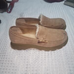 MUDD VINTAGE  EUC WOMENS SZ 9 KIN SUEDE PLATFORM LOAFER SHOES